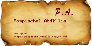 Pospischel Abélia névjegykártya